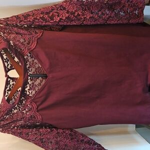 Torrid Deep Burgandy  Lace Top
